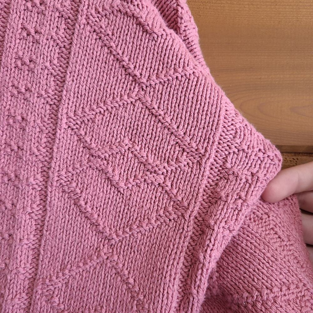 Vintage Sweater Hearts Pink Floral 80's Pullover Slouchy Dusty Rose Cottagecore - Picture 2 of 5